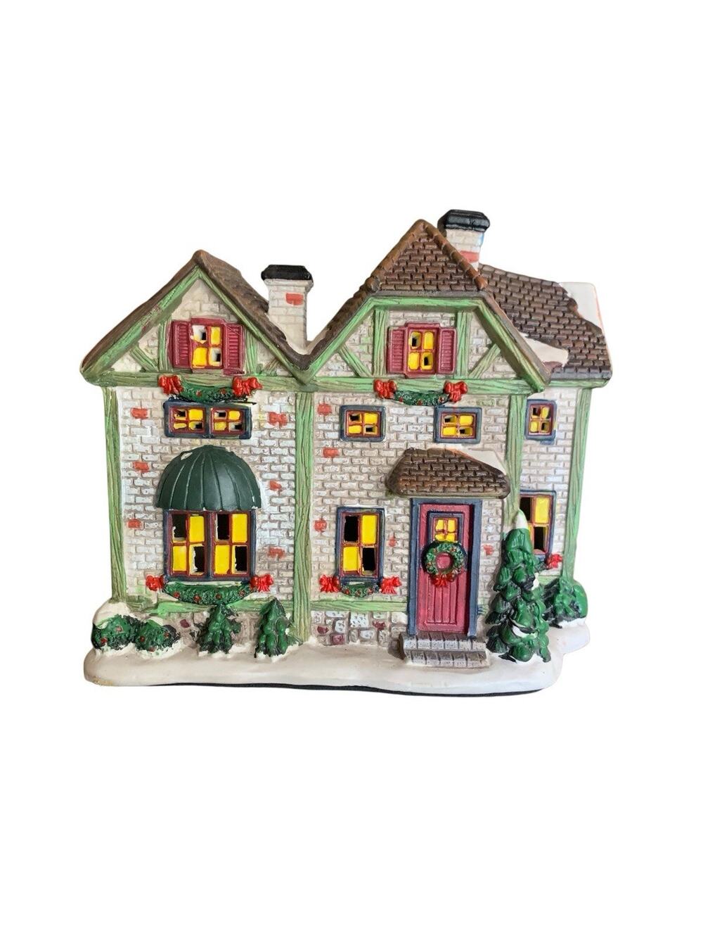 Mayberry Street Holiday Christmas Village Brown Roof House